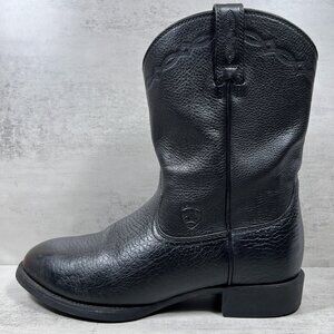 Ariat Heritage Roper Western Cowboy Boots - Men's Size 10.5 EE Wide - Black